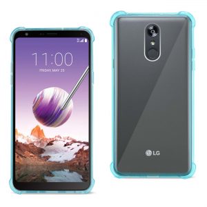 Reiko LG Stylo 4 Clear Bumper Case With Air Cushion Protection In Clear Navy